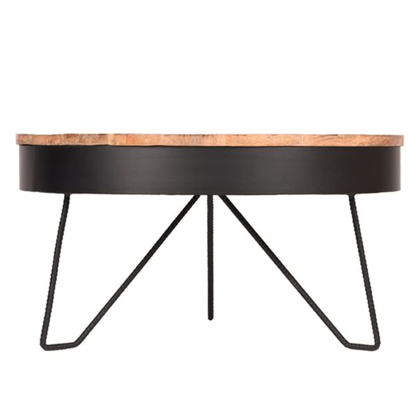 LABEL51 Coffee Table Saran 80x80x43 cm Wood/Black
