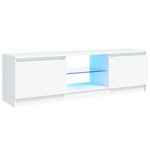vidaXL TV Cabinet with LED Lights White 120x30x36 cm