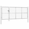 vidaXL Mesh Garden Gate Silver 350x125 cm Galvanised Steel