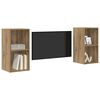 vidaXL TV Cabinet Set Wall-mounted 2 pcs Artisan Oak 37 x 37 x 72 cm