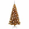 vidaXL Christmas Tree with 300 LEDs with Stand Gold 180 cm PET
