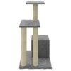vidaXL Cat Tree with Sisal Scratching Posts Light Grey 71 cm