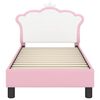 vidaXL Toddler Bed Frame with Headboard Pink 70 x 140 cm PU