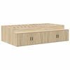 vidaXL Storage Bed Frame with Storage Sonoma Oak 90 cm Engineered Wood