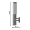 vidaXL Outdoor Wall Lamp with Motion Detector Stainless Steel