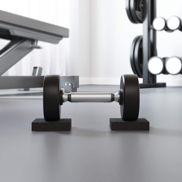 vidaXL Rubber Pad Black Rubber