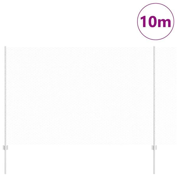 vidaXL Fence with Post Silver 1.6 x 10 m Steel