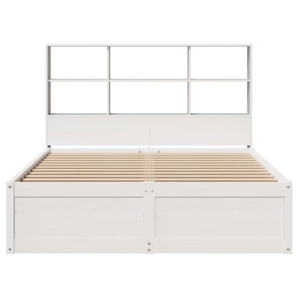 vidaXL Bed Frame without Mattress White 140x200 cm Solid Wood Pine