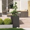 vidaXL Planter Black 40x80x80 cm Steel