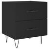 vidaXL Bedside Cabinets 2 pcs Black 40x35x47.5 cm Engineered Wood