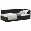 vidaXL Corner Bed Frame with Headboard Black 90 cm x 200 cm Velvet