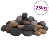 vidaXL Polished Pebbles 25 kg Mixed Colour 5-8 cm