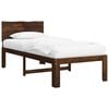 vidaXL Single Bed Frame with Headboard ROSTOCK Dark Brown 75 x 190 cm