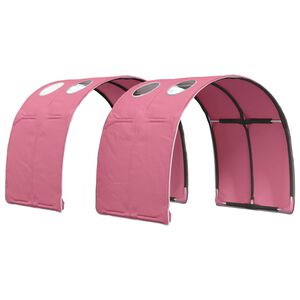 vidaXL Bed Tunnel 2 pcs Pink 211 x 67.5 x 2 cm Polyester