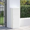 vidaXL Parcel Drop Box White 44.5 x 29 x 110.5 cm Steel