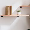 vidaXL Wall Shelf 60x50x2 cm Untreated Solid Wood Oak