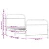 vidaXL Bed Frame Without Mattress 90x200 cm Smoked Oak Engineered Wood