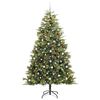 vidaXL Artificial Hinged Christmas Tree with Cones Green 240 cm