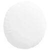 vidaXL Seat Cushions 2 pcs White Ø50 x 19 cm Fabric