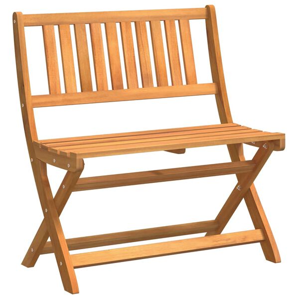 vidaXL Folding Garden Bench Brown 80 x 42 x 85 cm Solid acacia wood