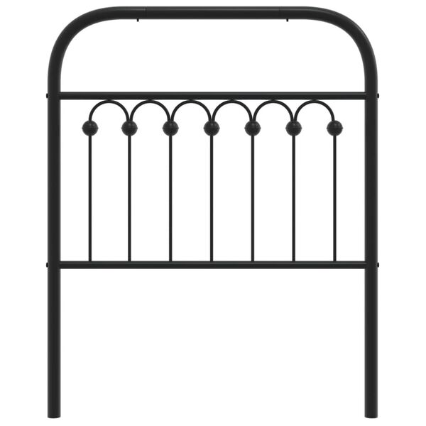 vidaXL Metal Headboard Black 75 cm