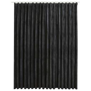 vidaXL Blackout Curtain with Hooks Velvet Anthracite 290x245 cm