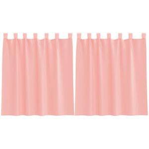 vidaXL Voile Curtains with Loops 2 pcs Pink 140x140 cm
