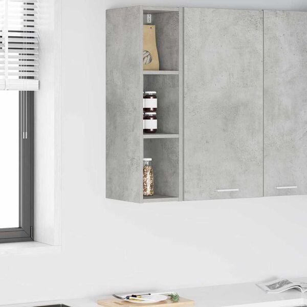 vidaXL Hanging Cabinet Concrete Grey 20 x 29.5 x 80 cm Engineered Wood