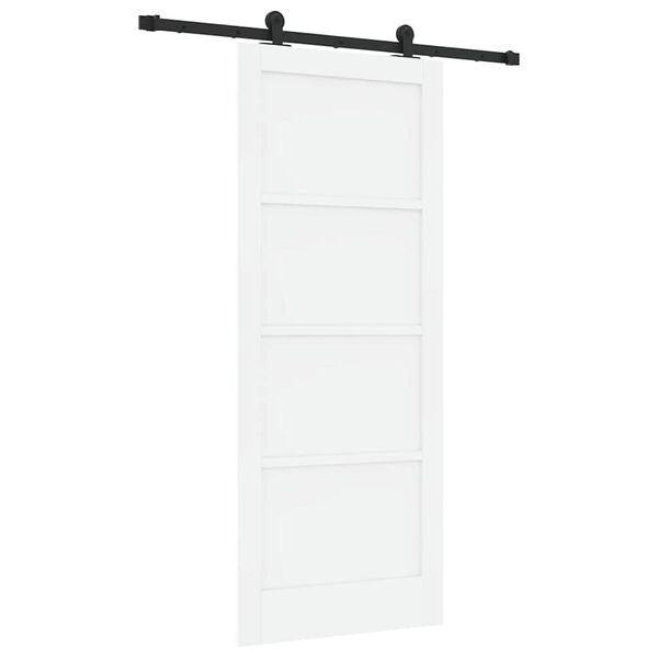 vidaXL Sliding Door ORKDAL White 83 x 202 cm Solid Pine Wood
