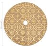 vidaXL Luxury Christmas Tree Skirt with Sock Yellow 122 cm Fabric
