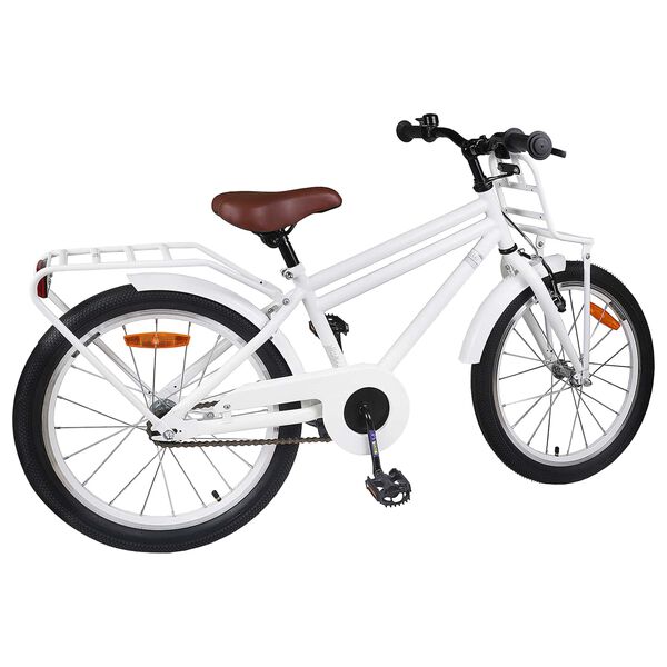 vidaXL Kids Bike 18'' for 5-7 Years Old White