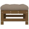 vidaXL Garden Footstool with Cushion Honey Brown Solid Wood Pine