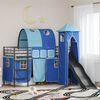 vidaXL Kids'Loft Bed Frame Black and Blue 74.5 x 190 cm Metal