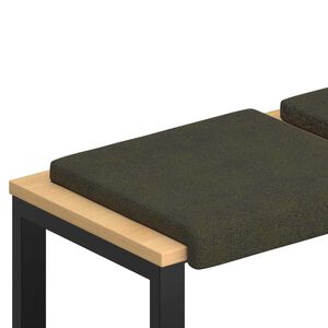 vidaXL Bench Cushion 4 pcs Faux Suede Fabric Army Green Depth 35 cm