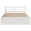 vidaXL Bed Frame with Headboard White 140x190 cm Solid Wood Pine