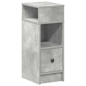 vidaXL Bedside Cabinet with Drawer Concrete Grey 25x31x66 cm