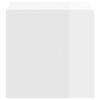 vidaXL Wall Cabinet High Gloss White 37x37x37 cm Engineered Wood