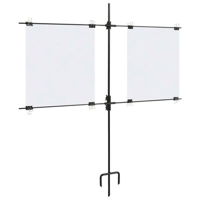 vidaXL Target Paper Stand with Shooting Papers 78x76 cm Steel