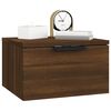 vidaXL Wall-mounted Bedside Cabinet Brown Oak 34x30x20 cm