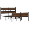 vidaXL Bed Frame without Mattress Brown Oak 120x200 cm Engineered Wood