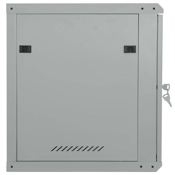 vidaXL Network Cabinet with Storage Grey 60 x 60 x 50 cm Steel
