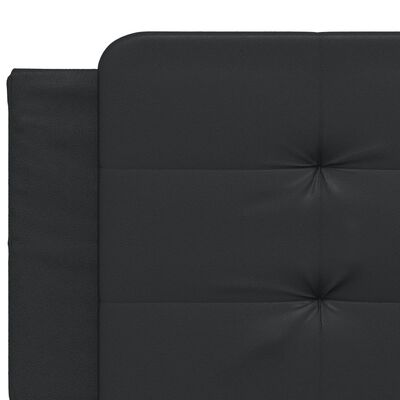 vidaXL Bed Frame with LED Lights Black 200x200 cm Faux Leather