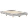 vidaXL Bed Frame No Mattress Grey Sonoma 140x190 cm Engineered Wood