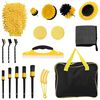 vidaXL Car Brush Set Multicolour Poly Rattan