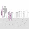 vidaXL Garden Gate with Lock Grey 100 x 400 cm Steel