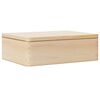 vidaXL Wooden Box with Lid 40x30x13 cm Solid Wood Pine