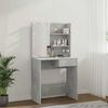 vidaXL Dressing Table with LED Concrete Grey 74.5x40x141 cm