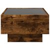 vidaXL Coffee Table with LED Smoked Oak 70x50x30 cm Engineered Wood