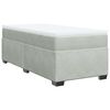 vidaXL Box Spring Bed with Mattress Light Grey 90x200 cm Velvet