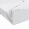 vidaXL Wall Shelf 2 pcs White Marble 60 x 9 x 3 cm Engineered Wood